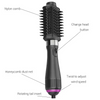 Spazzola per capelli professionale Asciugacapelli Pettine Spazzola ad aria calda 4 in 1 Capelli per lisciare e arricciare Styler multifunzionale Asciugacapelli in un solo passaggio