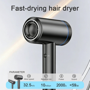 S&egrave;che-cheveux haute vitesse &agrave; ions n&eacute;gatifs WT-1201 pour des cheveux lisses, brillants et d'apparence saine