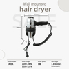 Secador de pelo de pared para hotel de acero inoxidable RCY-1400A 304